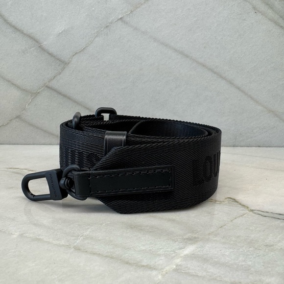 Louis Vuitton Jacquard Aerogram Shoulder Strap Black with Matte Black Hardware - Picture 1 of 4